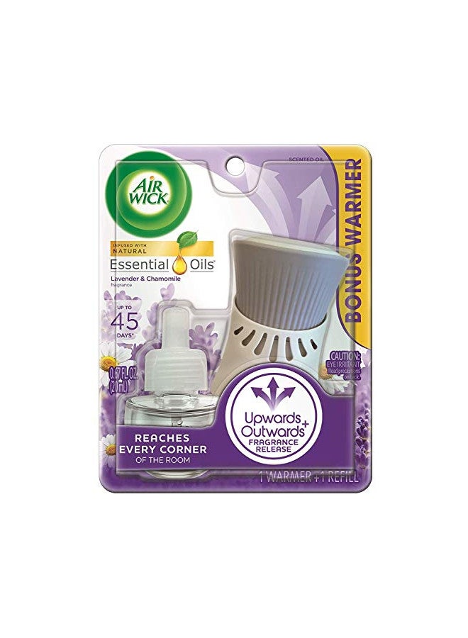 Air Wick Air Wick Plug in Scented Oil Starter Kit (Warmer + 1 Refill), Lavender & Chamomile, Air Freshener, Essential Oils - Image 1