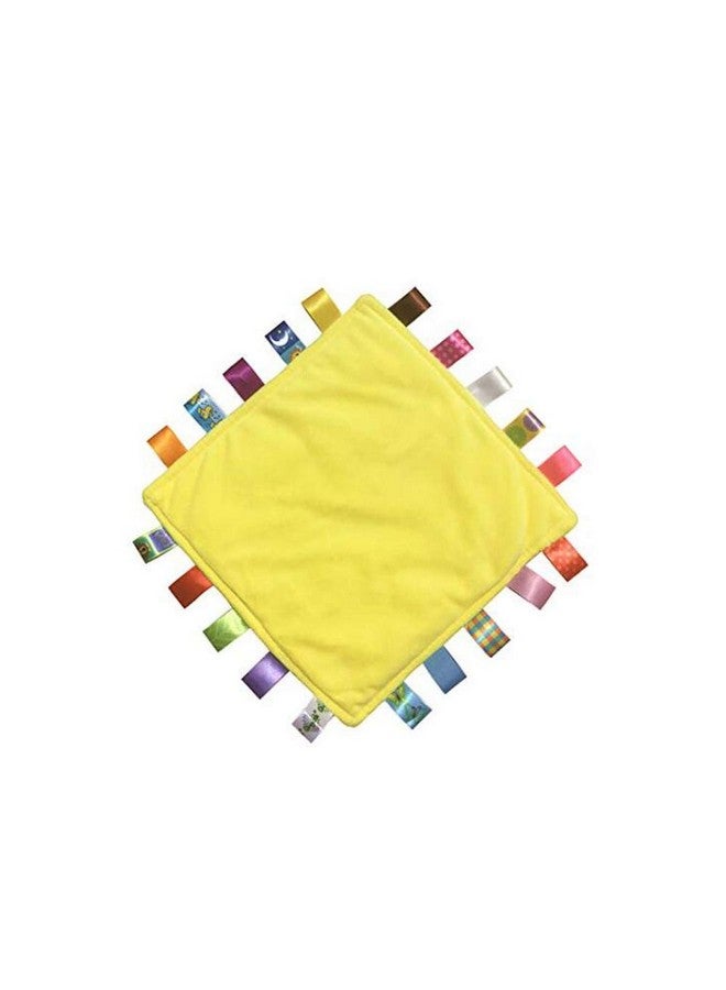 G-Tree Pink Flower Tag Comforter Security Blankets with Colorful Tags Infants Toddlers Soft Plush Taggie Blanket Newborn Baby Girl Gift - Image 3