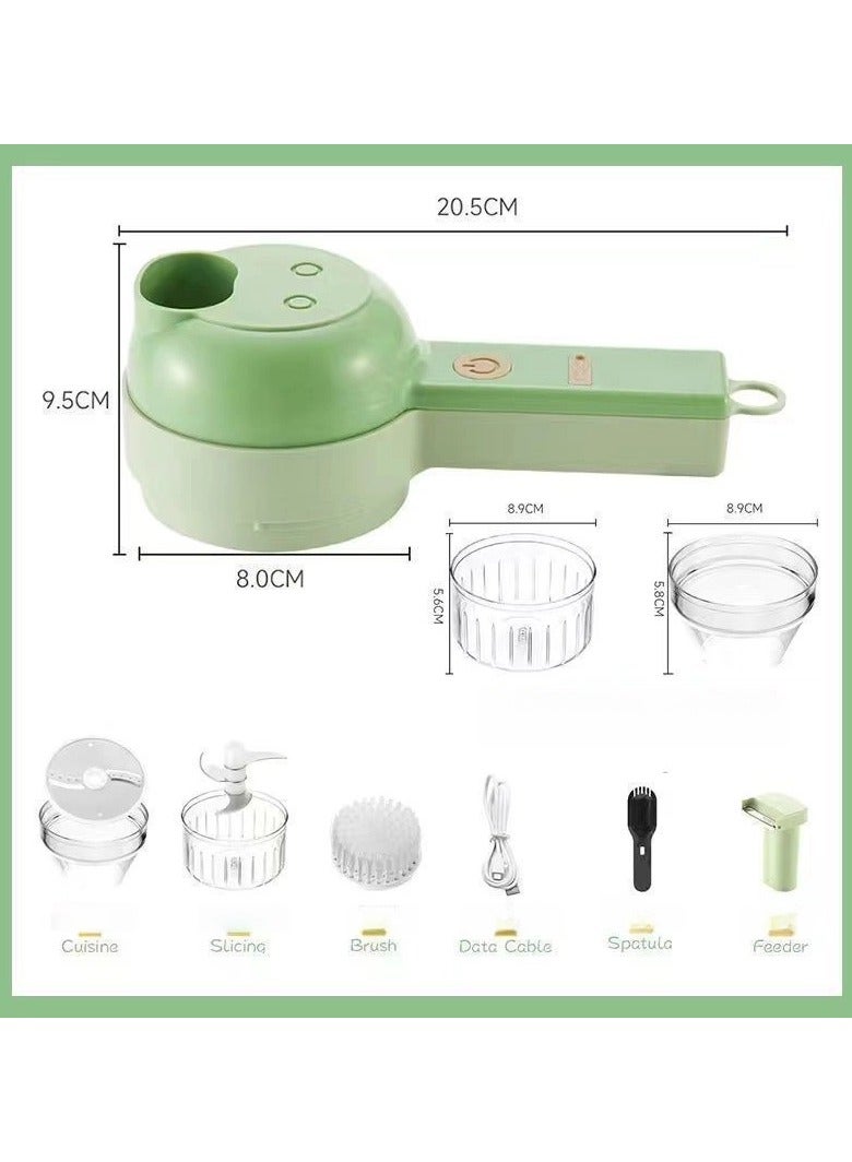 general Multifunctional vegetable cutting machine cutting ginger garlic slices vegetable cutting machine electric garlic paste artifact - Image 2