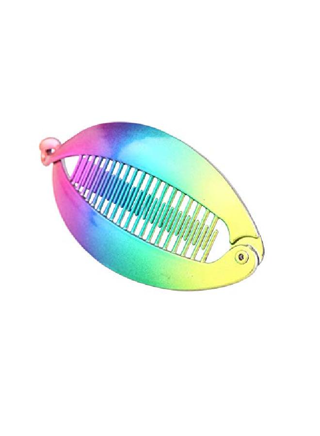 Suoirblss 5 Pcs 53 Inch Rainbow Color Banana Hair Combs Fishtail Banana Hair Clip Holder Hair Claw Fashion Interlocking Flat Shark Hair Clincher - Image 5