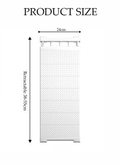 DUNISO Separator Shelf, Wardrobe Nail-Free Retractable Storage Partitions, Kitchen Partitions, Dormitory Cabinet Layered Racks, Bathroom Storage Rack Tension Racks, Expandable Closet Racks, Adjustable, Suitable For Wardrobes, Cabinets, Cupboards (24 cm, 38-55 cm)  - Image 2