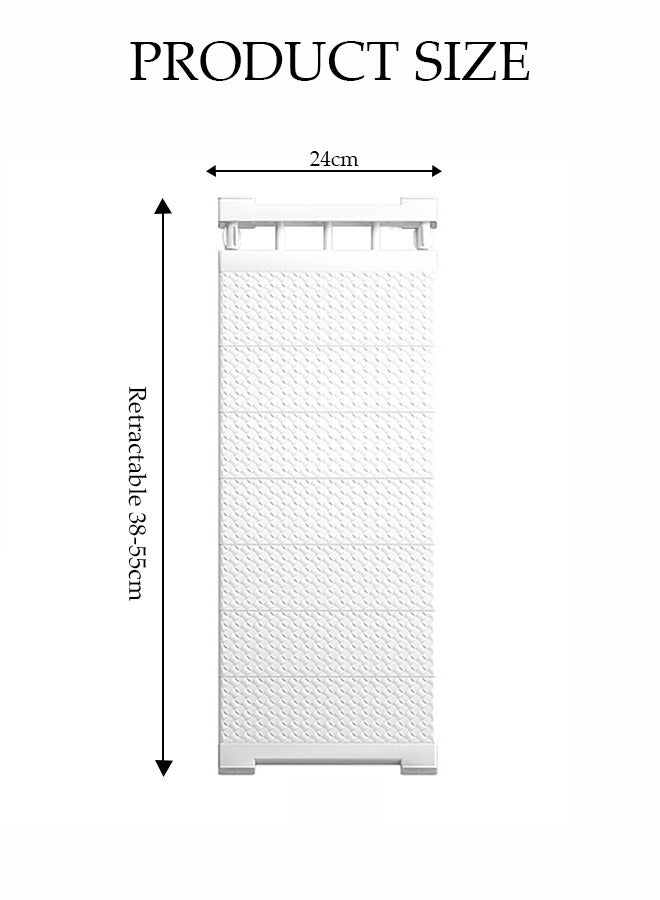 DUNISO Separator Shelf, Wardrobe Nail-Free Retractable Storage Partitions, Kitchen Partitions, Dormitory Cabinet Layered Racks, Bathroom Storage Rack Tension Racks, Expandable Closet Racks, Adjustable, Suitable For Wardrobes, Cabinets, Cupboards (24 cm, 38-55 cm)  - Image 2
