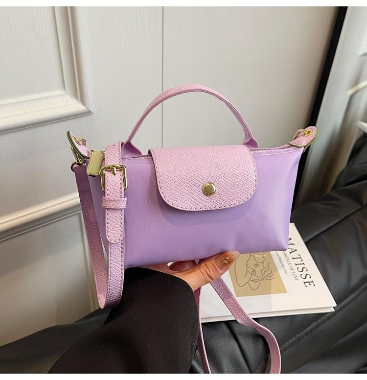 SANIKAWA Fashion Mini Crossbody Bag, Handbags Purses with Adjustable Strap for Women, Ladies Shoulder Totes Bag (Purple) - Image 2