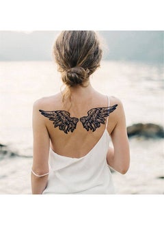 Dopetattoo Lasting 1-2 Weeks Large Wing Tattoo Temporary Tattoos Semi Permanent Tattoo Chest Back for Women Men 7 X 4.7 Inch ( 2 Sheets each side) 