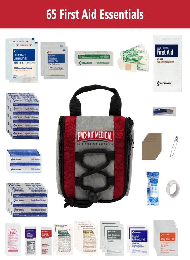 First Aid Only Pac-Kit Trailblazer 1 Outdoor First Aid Kit for Hiking, Camping and Outdoor Travel, 65 Pieces - Image 2