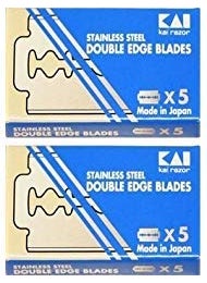Kai Razors - KAI Stainless Steel Double Edge Safety Razor Blades 10 blades 5x2 - Image 1