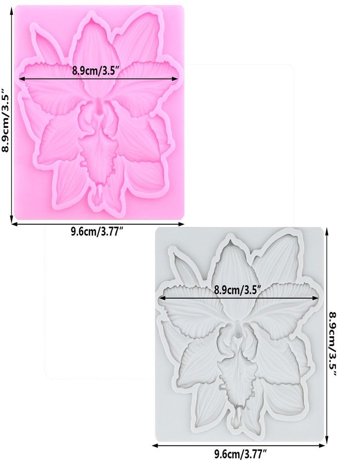 RFGHAC Orchid Fondant Mold Orchid Flower Silicone Molds for Cake Decoration Cupcake Topper Candy Chocolate Sugar Gum Paste Polymer Clay - Image 2