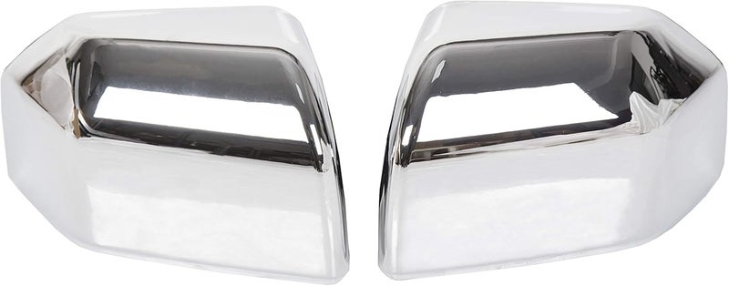 ECOTRIC Top Half Side Mirror Covers Compatible with 2015-2020 Ford F150 F-150 Driver/Passenger Side Chrome (2 pcs Mirror Cover Replacement) - Image 2