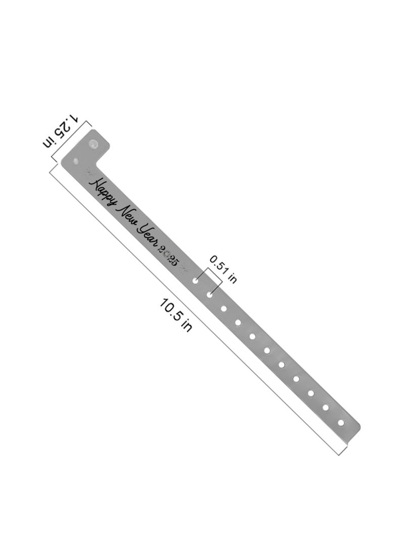 New Year Plastic Wristbands For Events–Wristbands For Parties,Concerts And Celebrations–Secure Snap Closure Design For Entry Management And Crowd Control