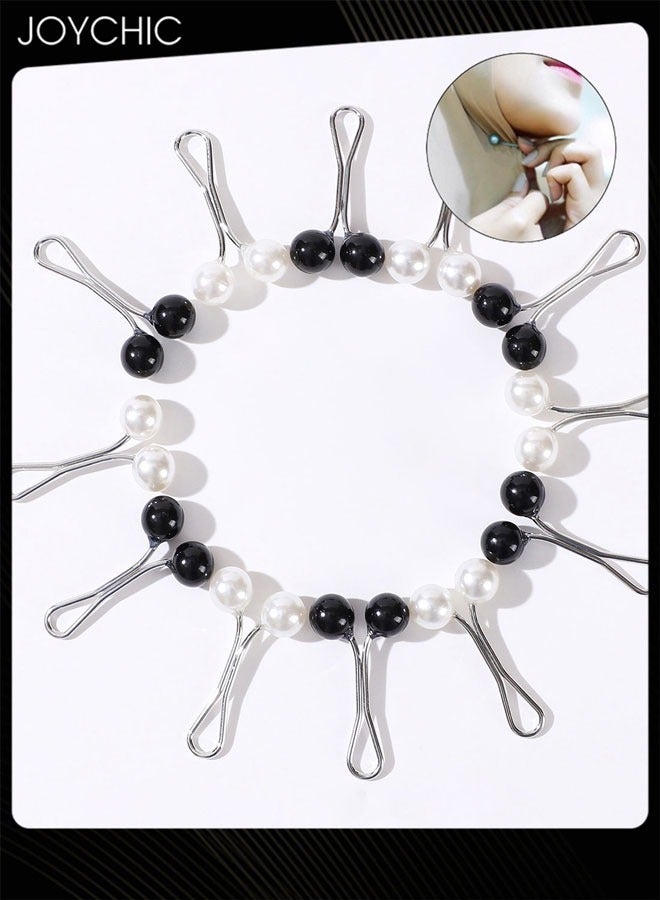 Joychic 12 Piece Women's U-shaped Needle Pearl Clip Scarf Headscarf Buckle Hijab Pins - Image 1