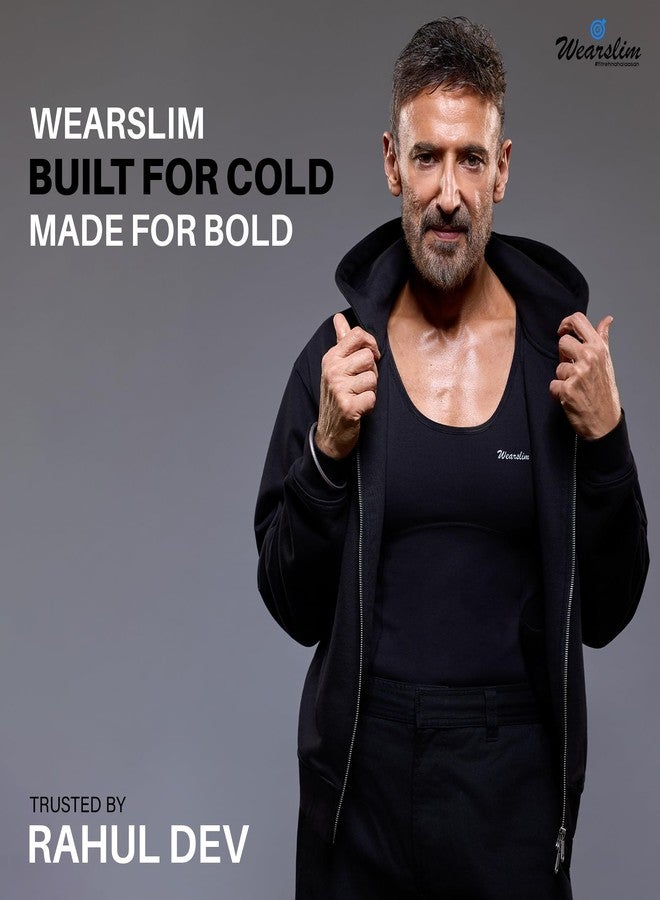 Wearslim® Women's Winter Warmer Thermal Vest, 3/4 Sleeves Ultra Soft Scoop Neck Winter Inner Wear Top Johns Underwear - Zed Black (M) - Image 2