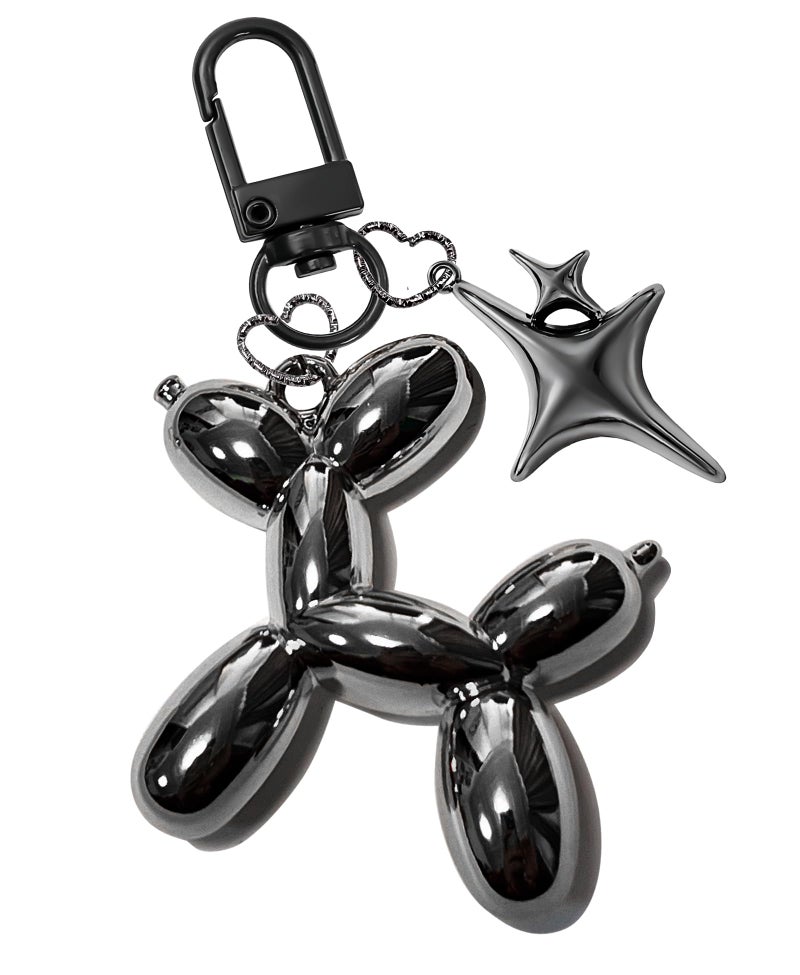 LAEKOU Cute Star Balloon Dog Keychain, Y2K Bag Charms Keychains Accessories for Women, Aesthetic Key Chain for Purse Backpack - Image 1