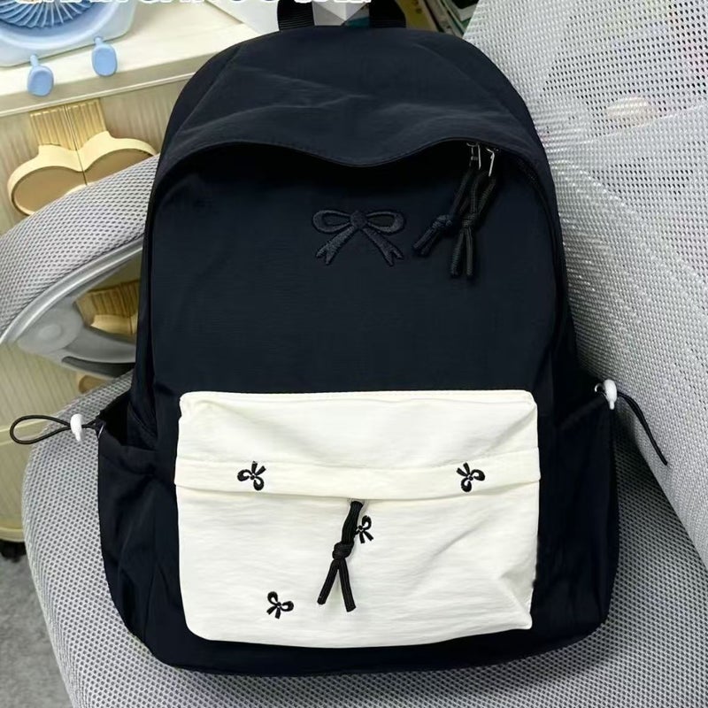 Cute Bowknot School Backpack for Teen Girls - Image 3