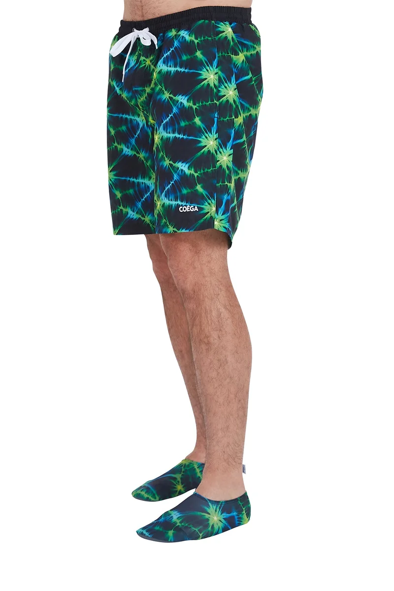 COEGA SUNWEAR  COEGA Mens  Swim Boardshorts - Nero Green Tie Dye for Men | Best Price UAE