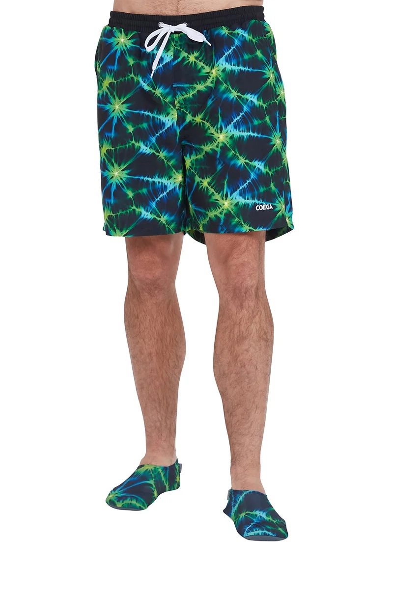 COEGA SUNWEAR COEGA Mens  Swim Boardshorts - Nero Green Tie Dye
