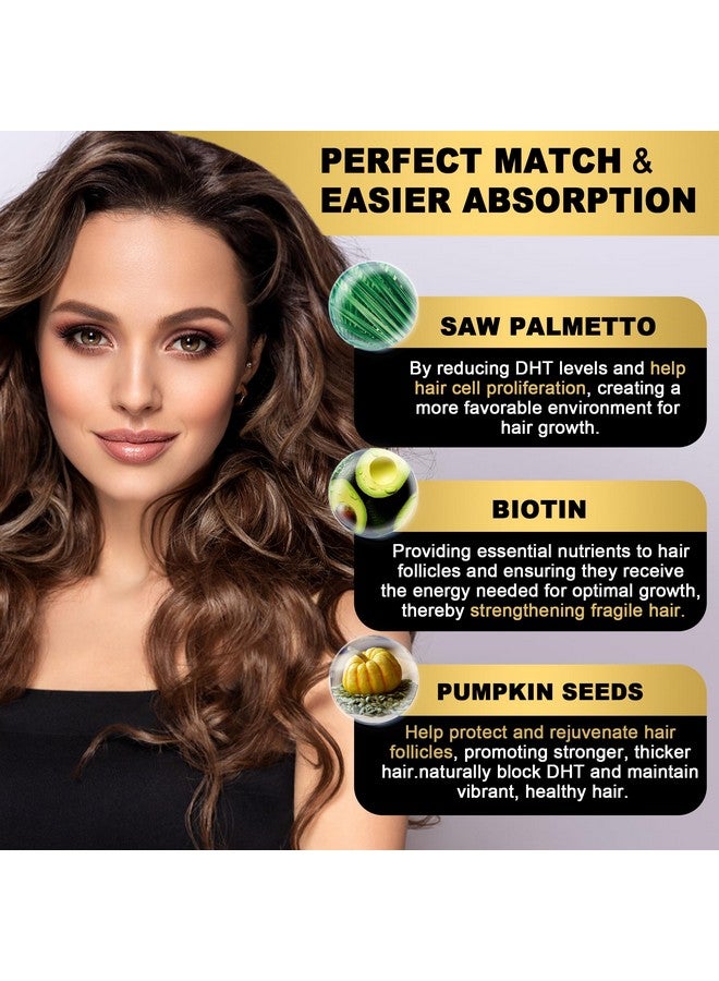 EnvyDeal DHT Blocker Gummies Hair Growth Supplement, Super Potency Saw Palmetto & Biotin 10000 mcg for Women & Men, Plus 12 Proprietary Blend - Prevent Hair Loss, Blocking DHT Receptors, Hormonal Balance - Image 4