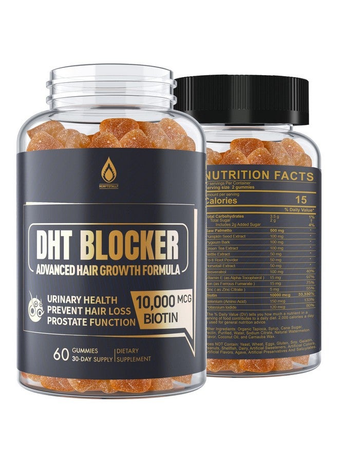 EnvyDeal DHT Blocker Gummies Hair Growth Supplement, Super Potency Saw Palmetto & Biotin 10000 mcg for Women & Men, Plus 12 Proprietary Blend - Prevent Hair Loss, Blocking DHT Receptors, Hormonal Balance - Image 1