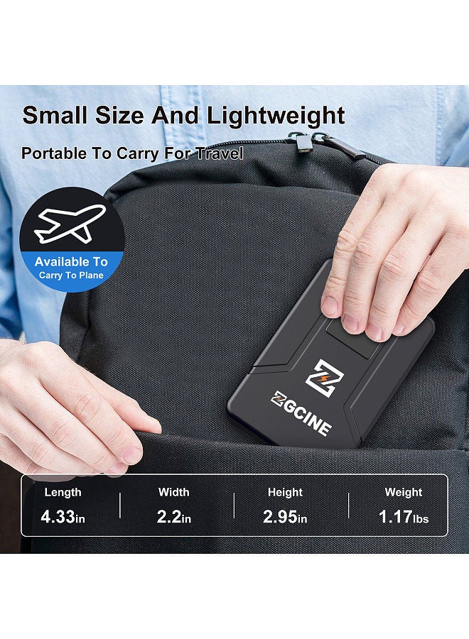 ZG-V99 Portable V-Lock Battery 6800mAh 14.8V 99Wh Large Capacity V-Mount Battery with D-Tap/ USB-C/ BP/ USB-A Charging Ports for Cameras Camcorders Large LED Video Lights Monitors Smartphones Laptop
