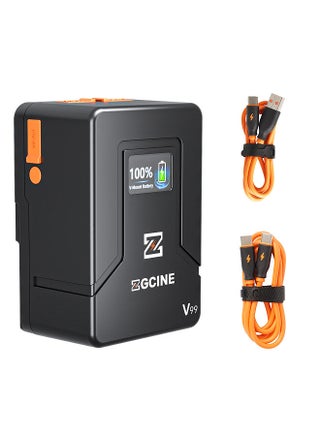 ZG-V99 Portable V-Lock Battery 6800mAh 14.8V 99Wh Large Capacity V-Mount Battery with D-Tap/ USB-C/ BP/ USB-A Charging Ports for Cameras Camcorders Large LED Video Lights Monitors Smartphones Laptop - pzsku/Z187850A5D86E1180CF2CZ/45/_/1683683672/9cf03d6d-ec73-42a0-ad6f-f9fad30da346
