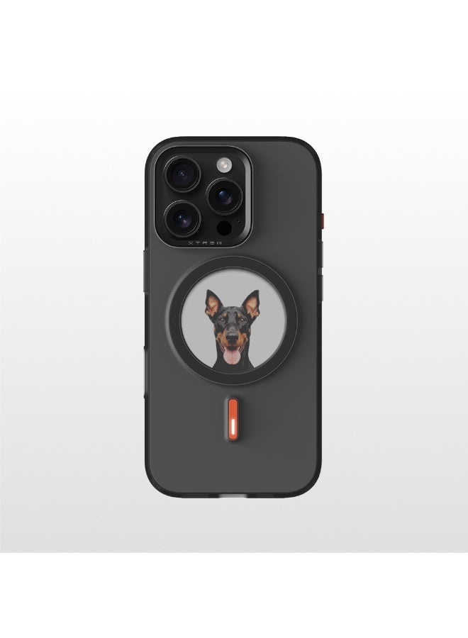 Xtrem iPhone 16 Pro Magnetic NFC E-Ink Display Case – MagSafe Compatible Customizable Screen Cover with Wireless Charging Support – Unique Smart Back Cover | Oeli Xtrem - Black - Image 1