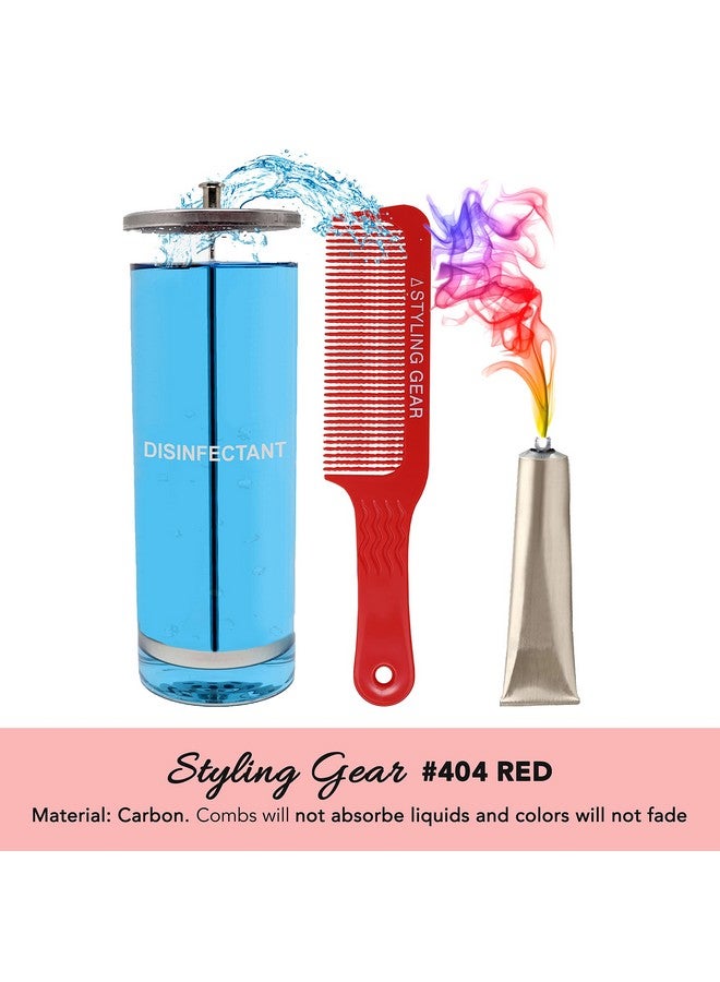 Styling Gear Tyling Gear 404 Clipper 9 In. Wavy Tooth Flat Top Clipper Blending Comb Cutting Barber Hairstylist Combs Flexible 1 Pc. (Red) - Image 4