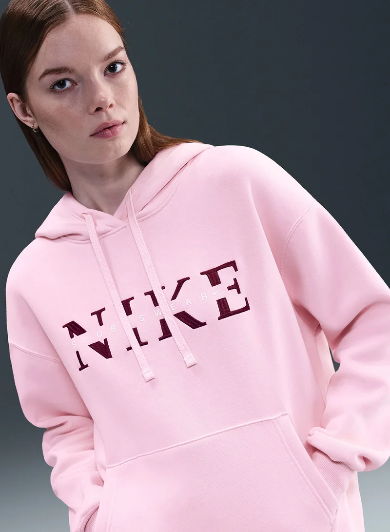 Nike Phoenix Fleece Graphic Logo Pullover Hoodie