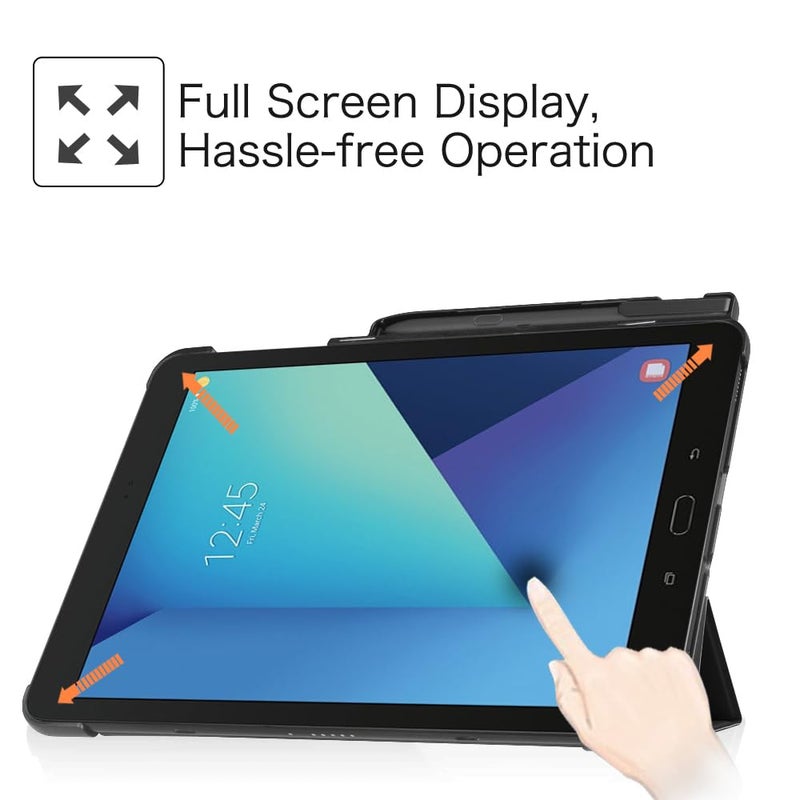 Fintie Slim Shell Case for Samsung Galaxy Tab S3 9.7, Super Slim Lightweight Stand Case with S Pen Protective Holder Auto Sleep/Wake for Tab S3 9.7 (SM-T820/T825/T827) 2017 Release, Black - Image 5