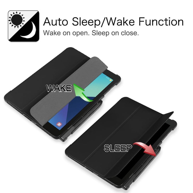 Fintie Slim Shell Case for Samsung Galaxy Tab S3 9.7, Super Slim Lightweight Stand Case with S Pen Protective Holder Auto Sleep/Wake for Tab S3 9.7 (SM-T820/T825/T827) 2017 Release, Black - Image 4