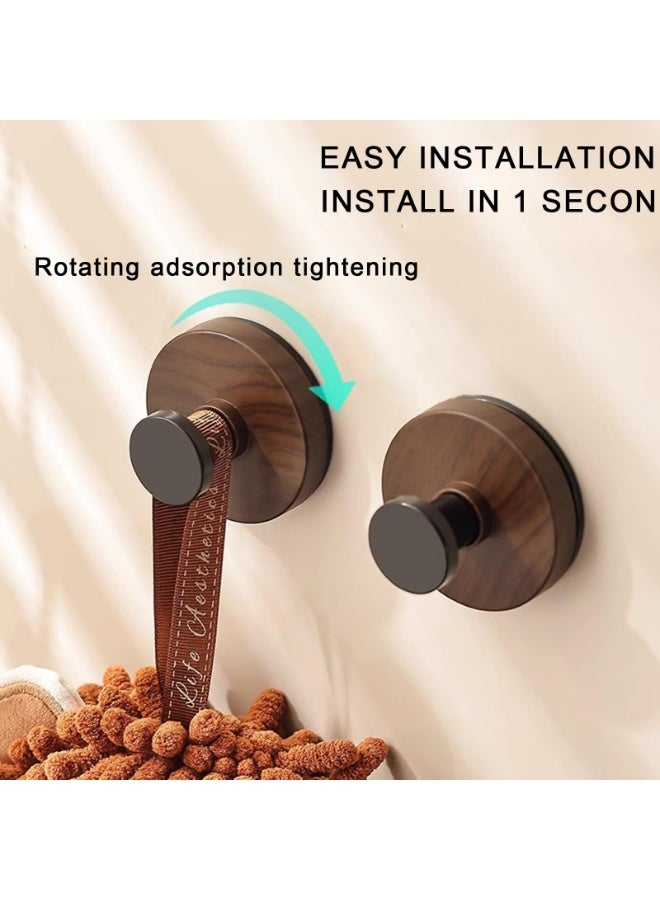 Suction Cup Hooks, Heavy Duty 6.8 kg Capacity, Set of 6, Modern Bathroom Shower Hooks for Towels and Robes - Image 2
