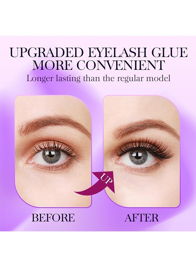 JS 2 In 1 Lash and Seal Glue, Cluster Lash Glue for Eyelash Extensions Long Lasting Strong Hold Individual Eyelash Glue for Self Application, Waterproof Fiber Long Curl, Lengthen, Durable Natural - Image 5