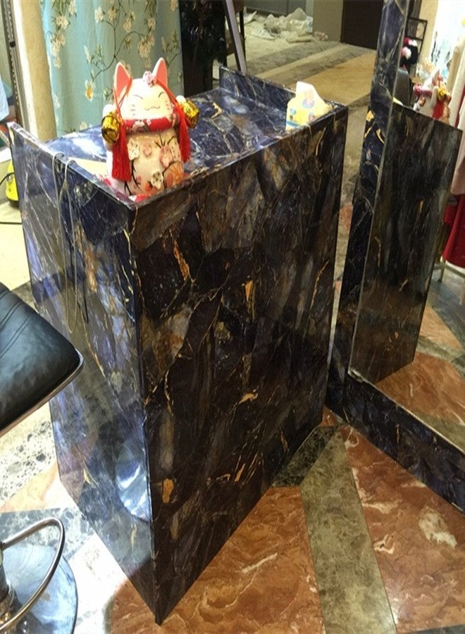 REDODECO ملصق فينيل لاصق قابل للتقشير من ريدوديكو بتصميم رخام الياقوت، مناسب لأسطح طاولات المطبخ والأثاث والمكاتب، مقاس 16 بوصة × 78 بوصة - Image 5