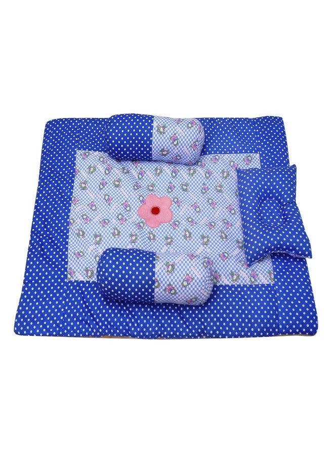 CREATIVE TEXTILES طقم مفروشات أطفال قطني متعدد الألوان من كرييتيف تيكستايلز، 4 قطع، ملمس ناعم كحضن الأم (تصميم زهور وردية)، مصنوع من القطن الناعم، مبطن للغاية - Image 3