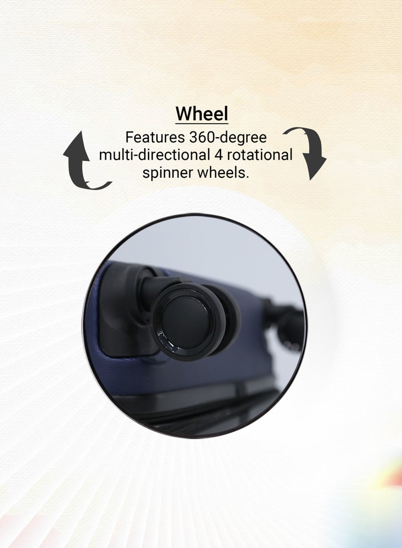 ستار لايف مجموعة حقائب سفر بعجلات من الجانب الصلب ABS مكونة من 3 قطع بعجلات دوارة مع قفل أرقام - Image 4