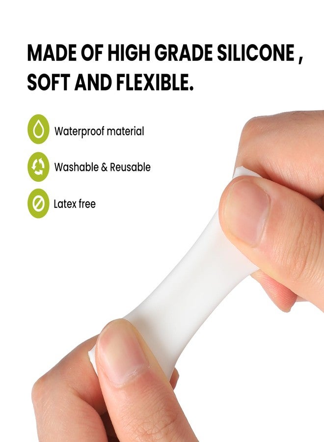 Bukihome Toe Protectors, Silicone Gel Toe Sleeves for Hammer Toes, Corns, Calluses, Blisters, Toe Tube Pads for Pain Relief with 16 Pack, White - Image 3