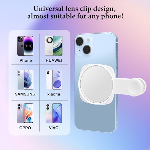 Esdallina Phone Rear Camera Selfie Mirror - See How You Look in the Back Camera - for High Definition Photos (White) - Image 5