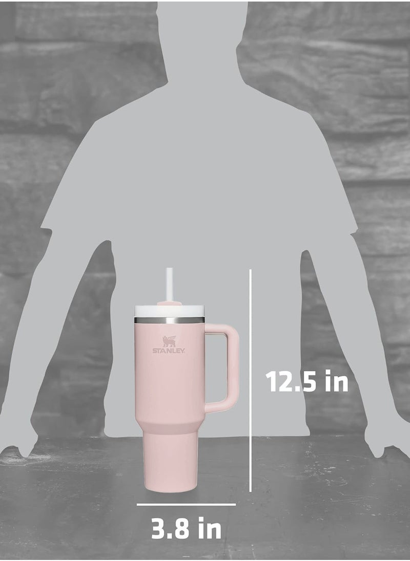 Stanley Quencher H2.0 Flow State 40Oz Rose Gold Stainless Steel Vacuum Insulated Tumbler With Lid And 2 Straw For Water And Iced Tea, Cold Retention In Pack Of 1 & 2  - Image 3