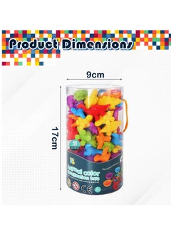 Home Smart Home Smart Color Classification Educational Counting Toy with Bowls and Tongs for Kids Colorful Creature Counting for Learning  - Image 2