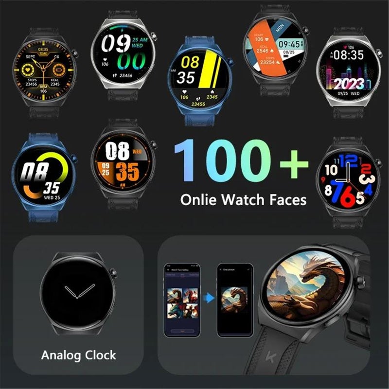 Smartwatch 1.43-Inch AMOLED Full Circle Screen Ultra-Clear 466x466 Resolution - ChatGPT AI Voice Assistant Smart Communication Instant Answers Fitness Tracker for Health Monitoring Sports Enthusiasts - Image 4