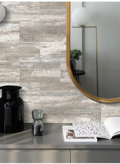 CityRiya-Long Decorative 3D Wall Panels Wall Panels 16PCS 20.32*10.16cm 3D Wall Sticker Self-Adhesive Wall Panels Waterproof PE Foam Wallpaper Brick Wallpaper for Kichen Wall Decor  - Image 2