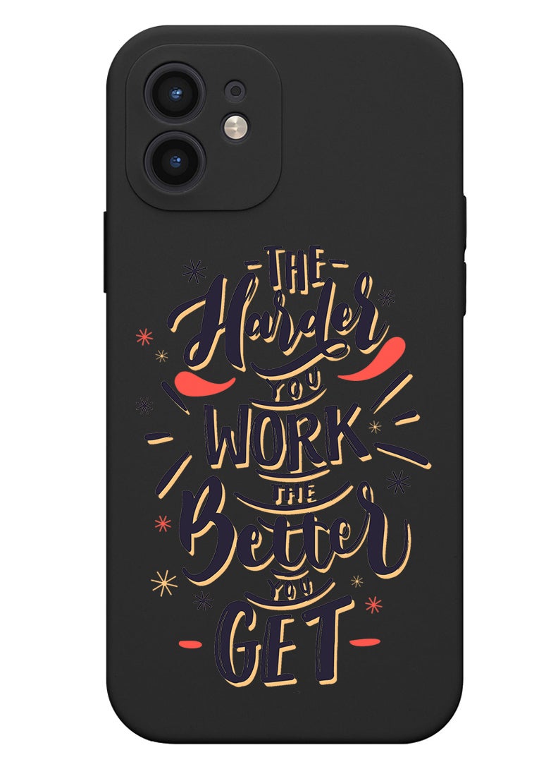 Theodor Protective Slim Fit Case Liquid Silicone Cover with Full Body Protection Anti-Scratch Shockproof Case For iPhone 12 Black  - Hawaii Surf Paradise Pacific copy - Image 1