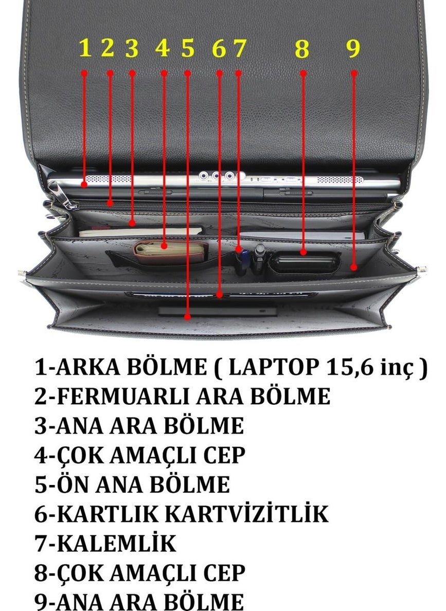 Case Club - Leather Briefcase with Laptop Compartment 15.6" Inch - Image 1