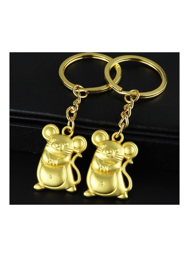 NIBEMINENT Stylish Unisex Zodiac Mouse Pendant Keychain Key Ring Car Bag Decor Festival Gift  - Image 3