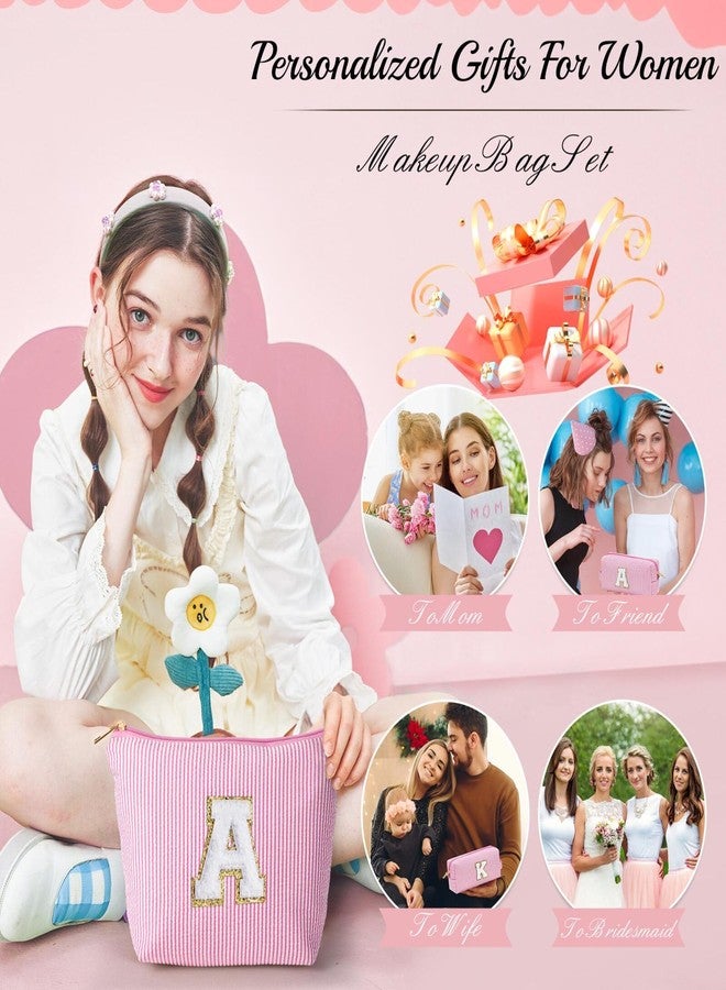 YOOLIFE Unique Makeup Bag - Pink Cosmetic Travel Toiletry Bag for Women, Sister, Girlfriend, Friend Gifts - Image 3