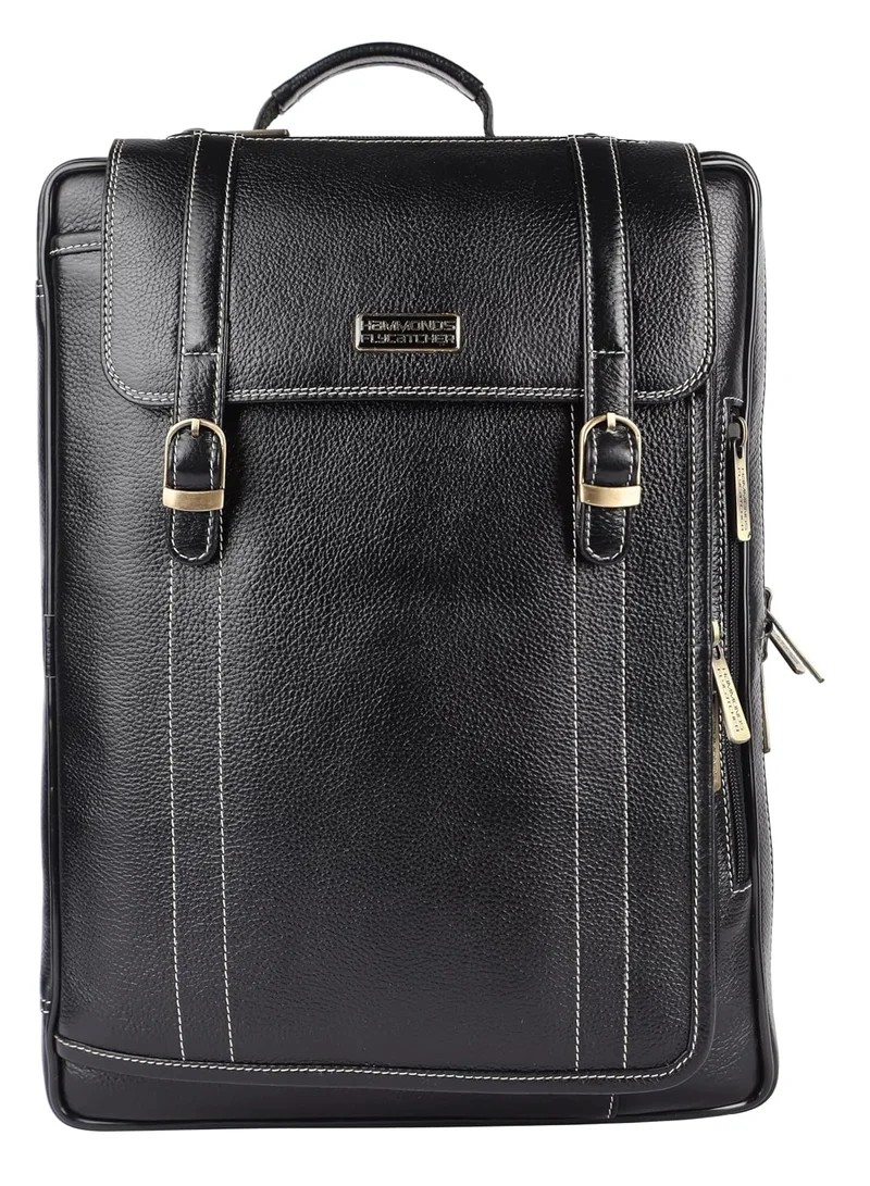  هاموندز فلاي كاتشر حقيبة مكتب جلدية للرجال  في  مقاس . بوصة قابلة للتعديل متعددة الجيوب سوداء