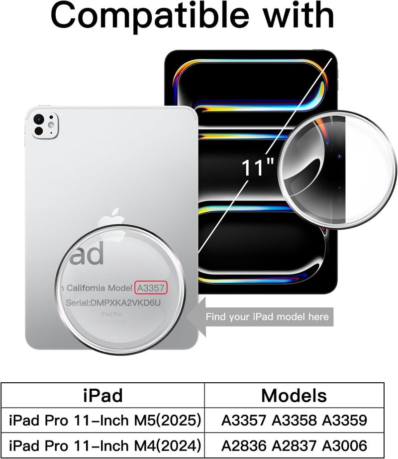 Jetech Screen Protector for iPad Pro 11-Inch M5/M4 (2025/2024) with Easy Installation Frame, Tempered Glass Film, HD Clear, 2-Pack - Image 2