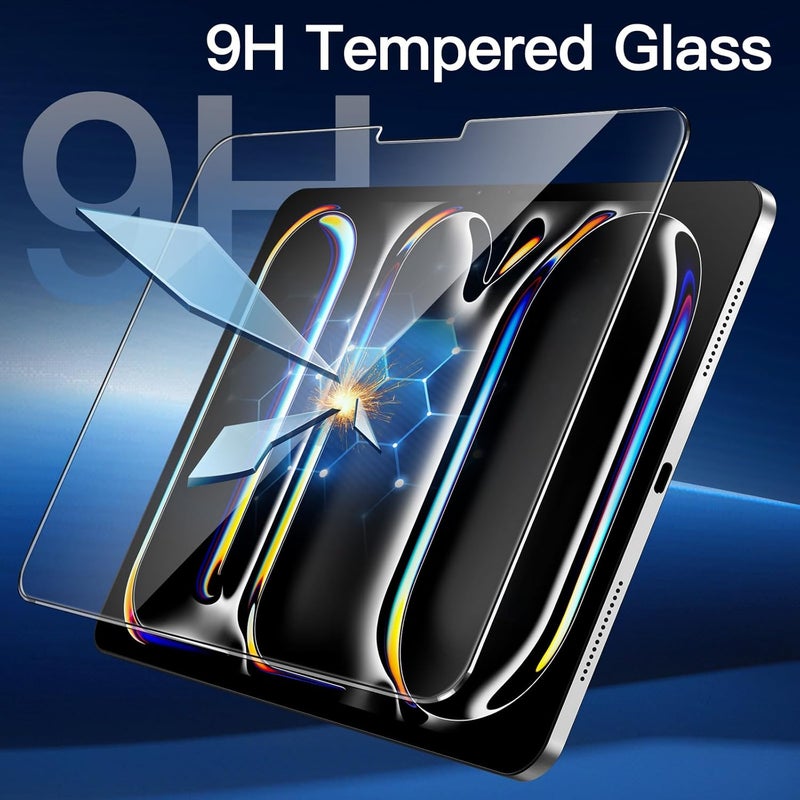 Jetech Screen Protector for iPad Pro 11-Inch M5/M4 (2025/2024) with Easy Installation Frame, Tempered Glass Film, HD Clear, 2-Pack - Image 4