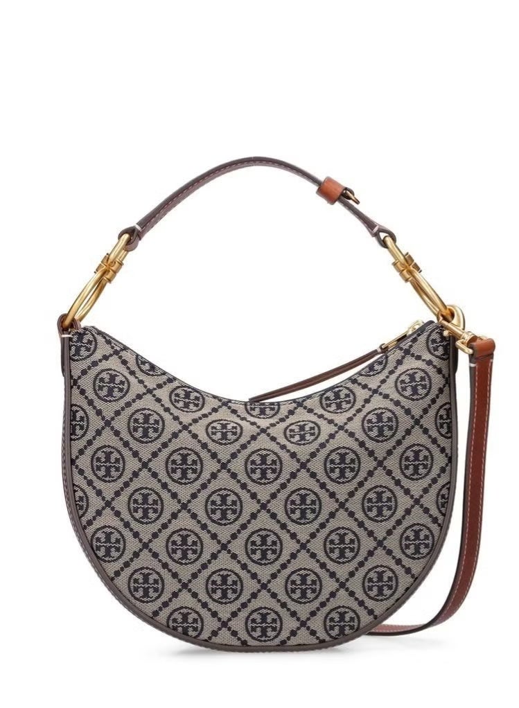 Burch Tory Burch | T Monogram Jacquard Mini Crescent Bag - Image 1