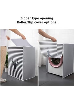Generic Washing Machine Cover, Clothes Washer Dust Dryer Cover Lid Tumble Dustproof Cover Case with Zipper for Front Load Washer Protection Waterproof Sun Cartoon Pattern for Drum Washing Machine  - Image 2