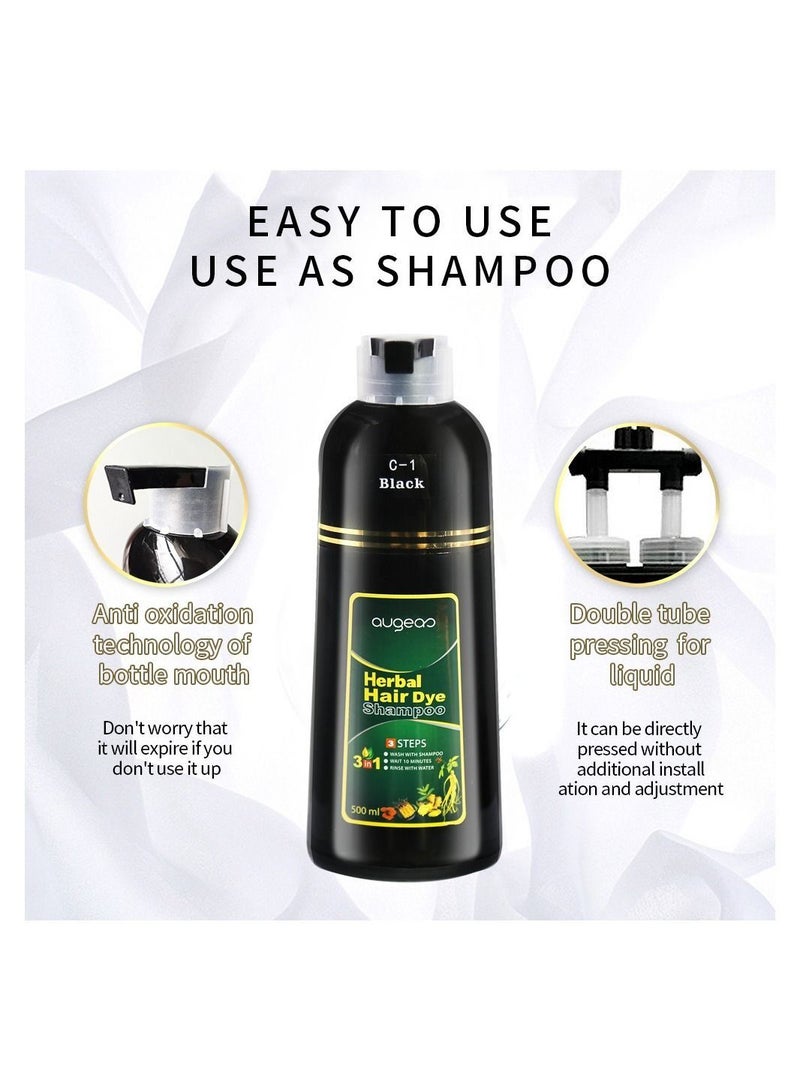 اوجياس شامبو طبيعي لتغميق الشعر بالأعشاب متعدد الألوان للرجال والنساء 3 في 1 لون نباتي 500 مل - Image 3