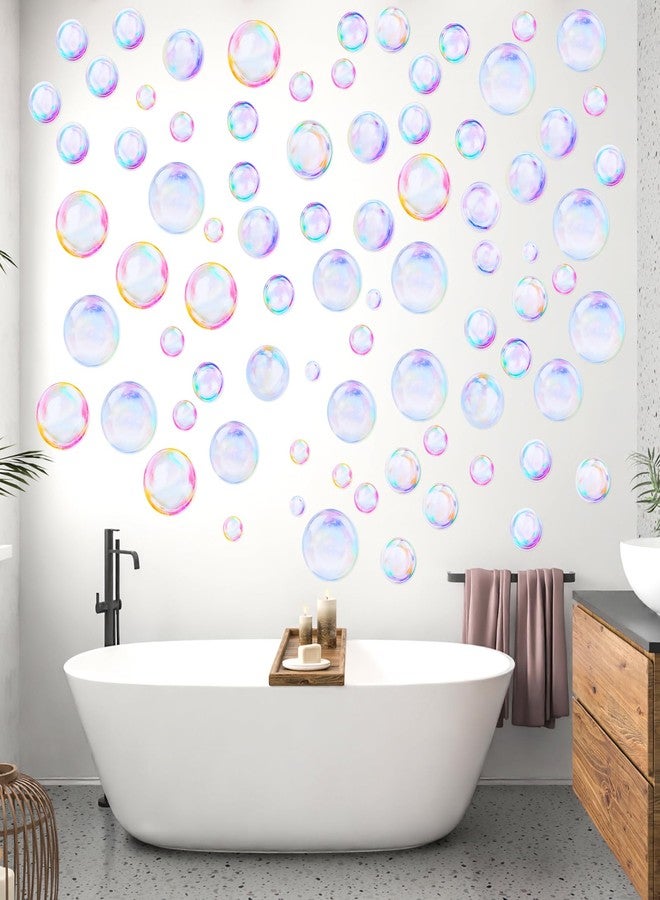 ValueBargain 48Pcs Bubble Stickers, 3 Sheets PVC Peel and Stick Bubbles, Peel and Stick Wall Art for Kids Room Bathroom Ocean Mermaid Party Nautical Accents - Image 2